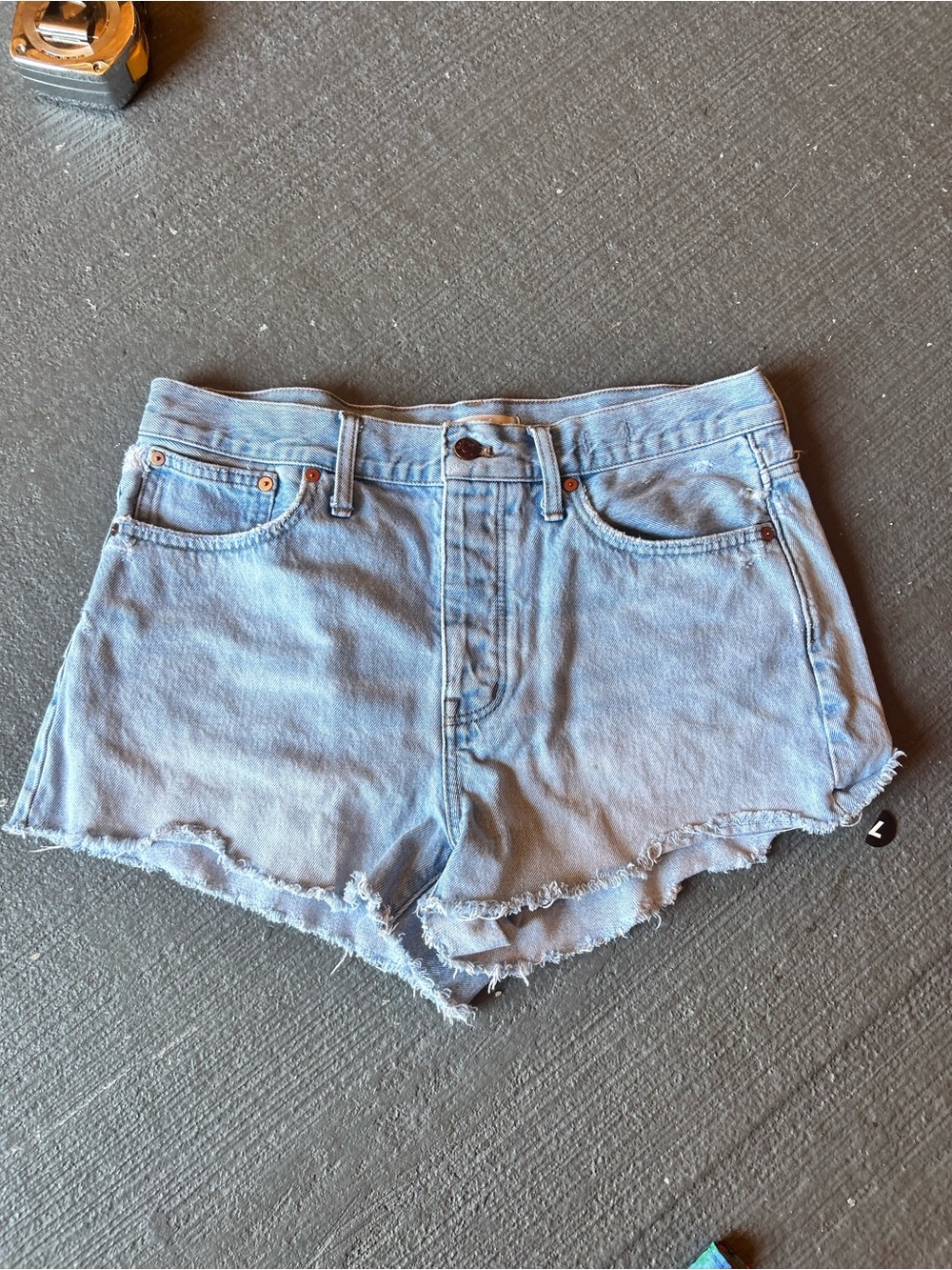 Madewell Light Blue Denim Cutoff Shorts
